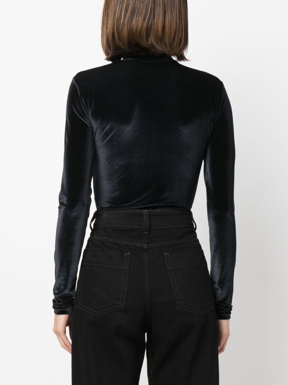 zip-up velvet body - 4