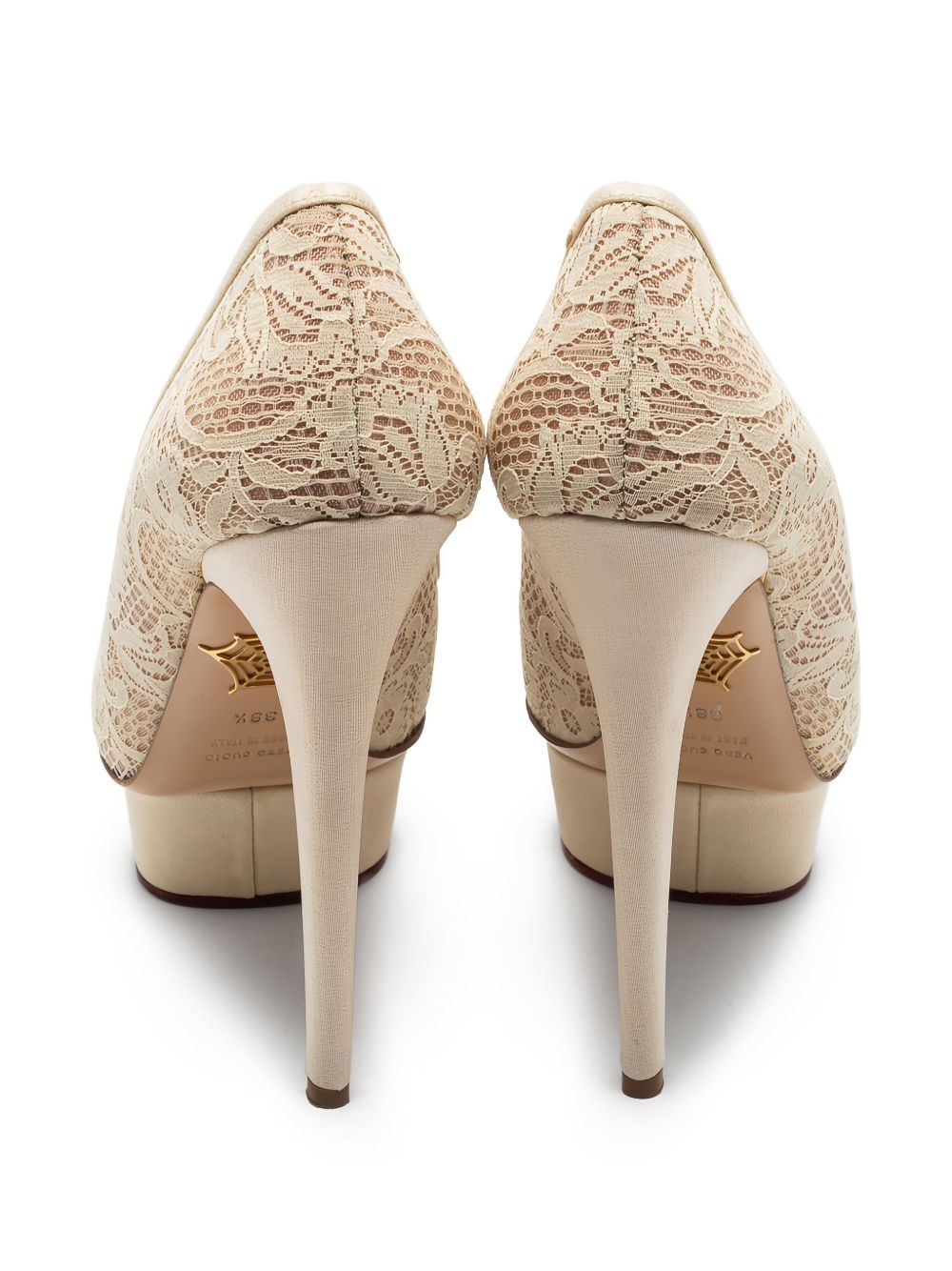 145mm lace-embellished pumps - 3