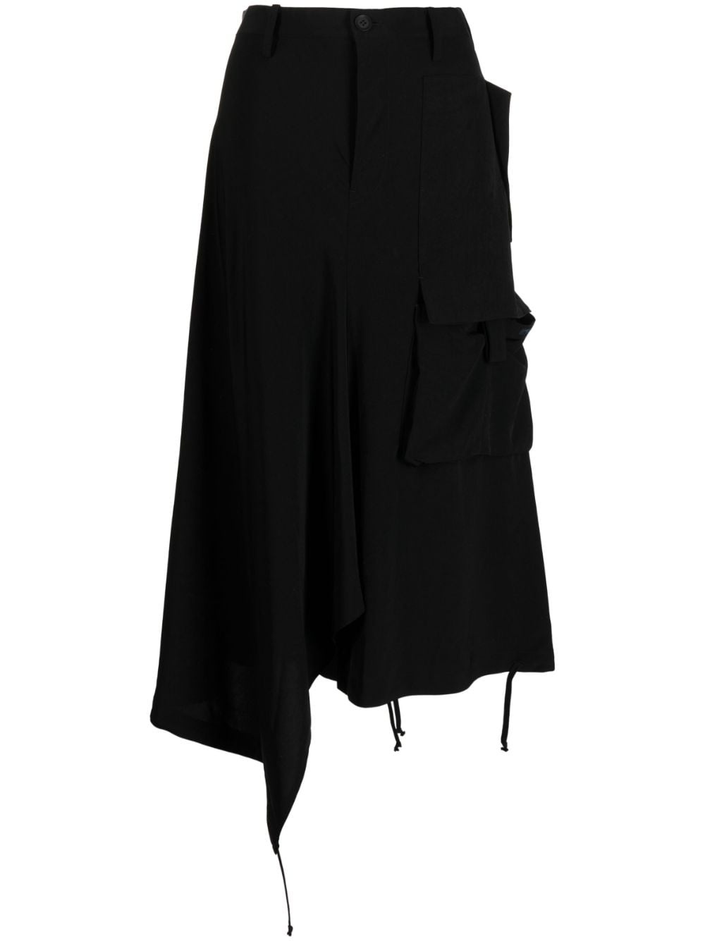 high-waisted asymmetric skirt - 1