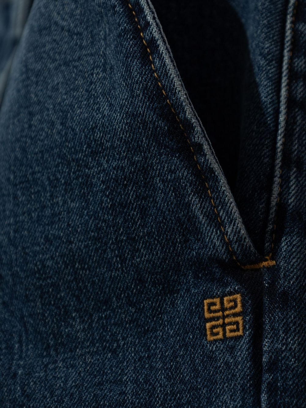 4G-embroidered straight-leg jeans - 5