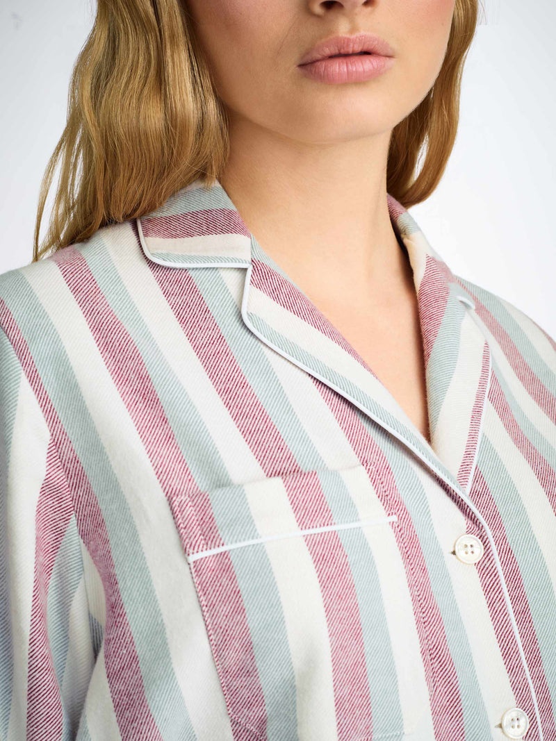 Women's Pajamas Kelburn 44 Brushed Cotton Red - 5