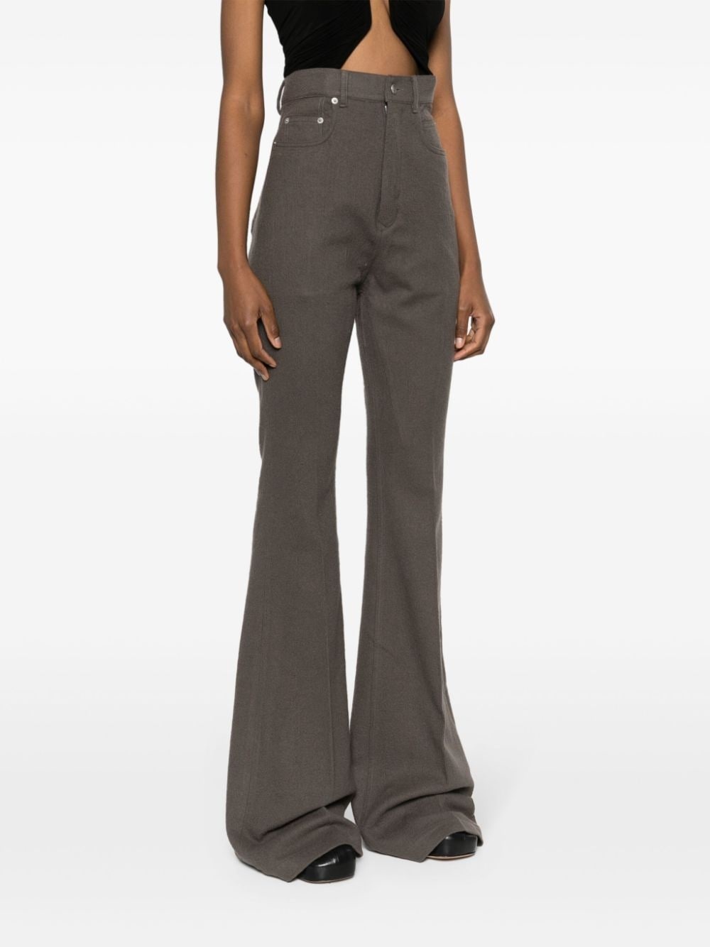 pressed-crease high-waist trousers - 3