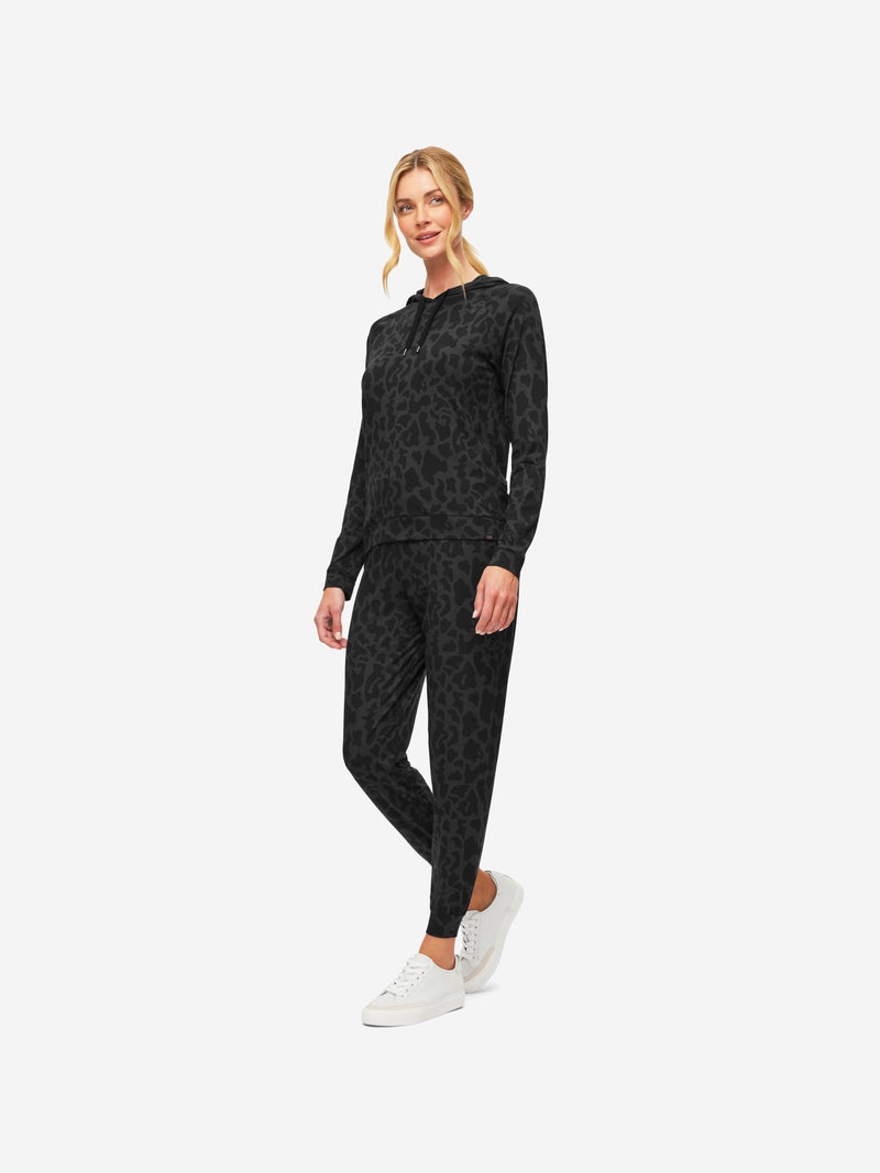 Women's Pullover Hoodie London 7 Micro Modal Stretch Black - 3