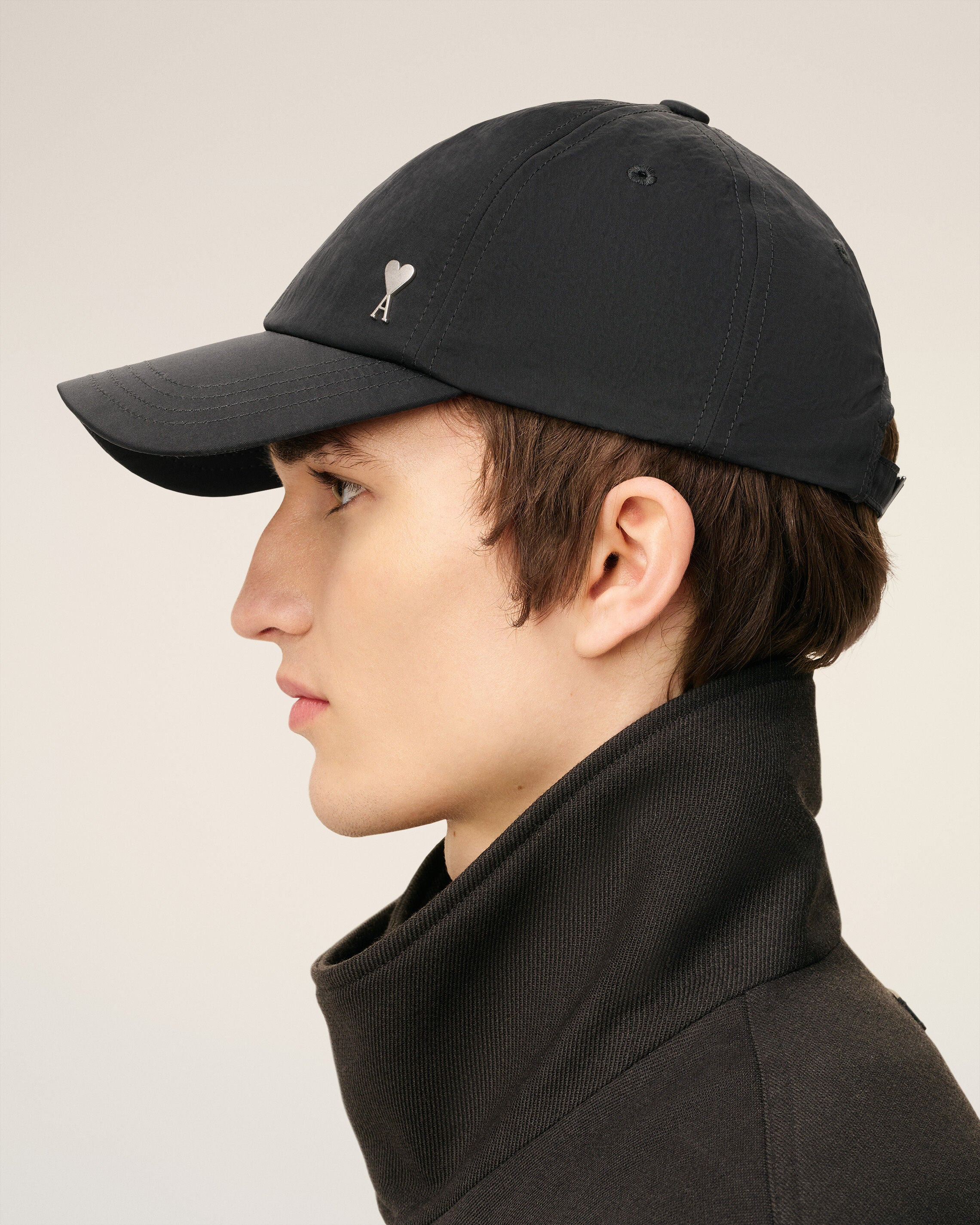 BLACK NYLON AMI DE COEUR STUD CAP - 5
