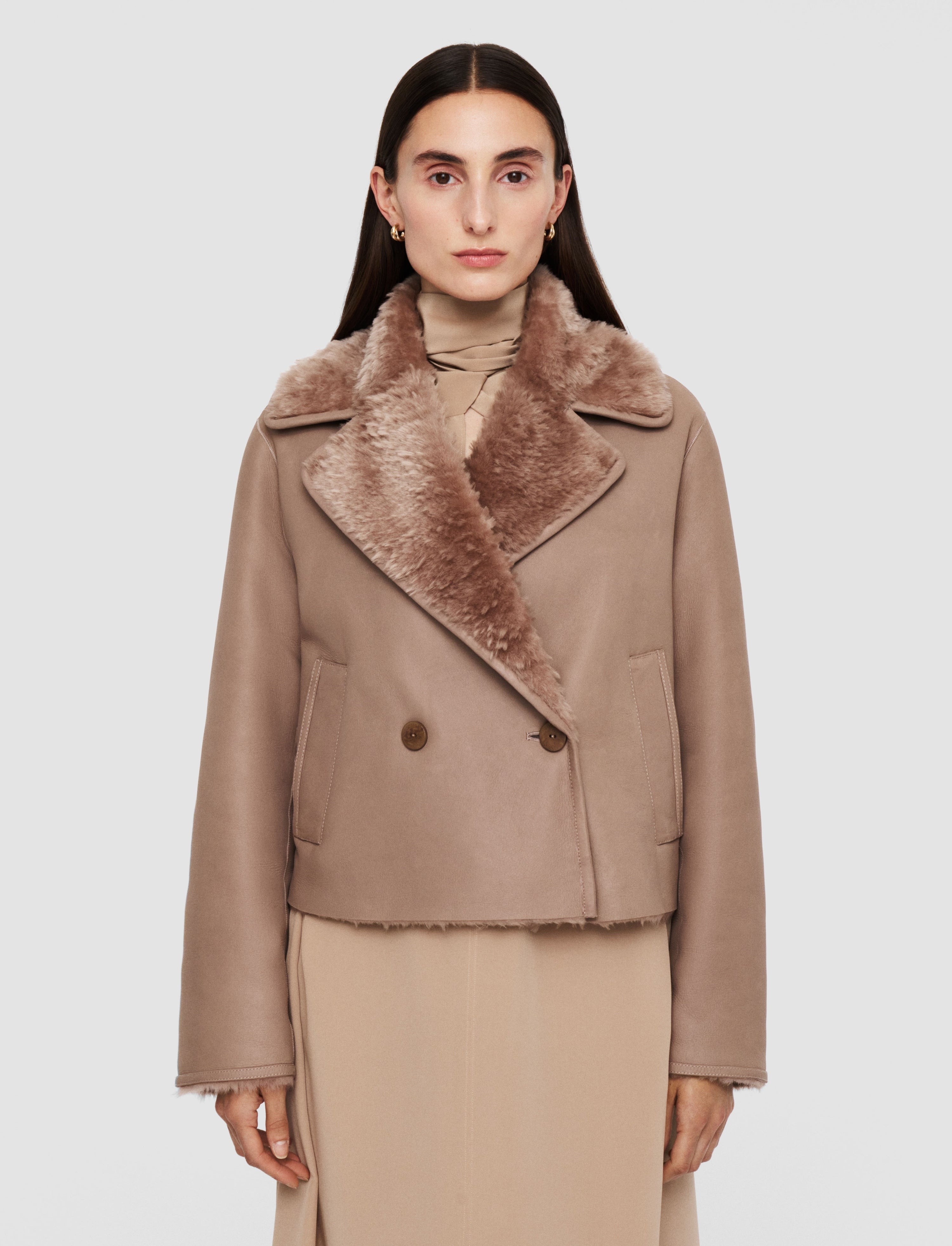 Rousse Textured Shearling Coat - 3