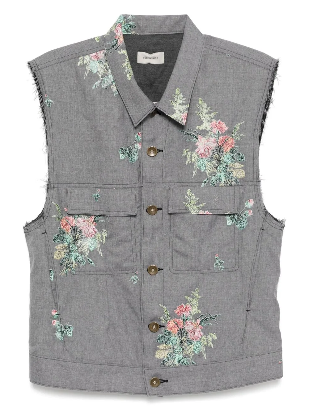 floral-pattern vest - 1