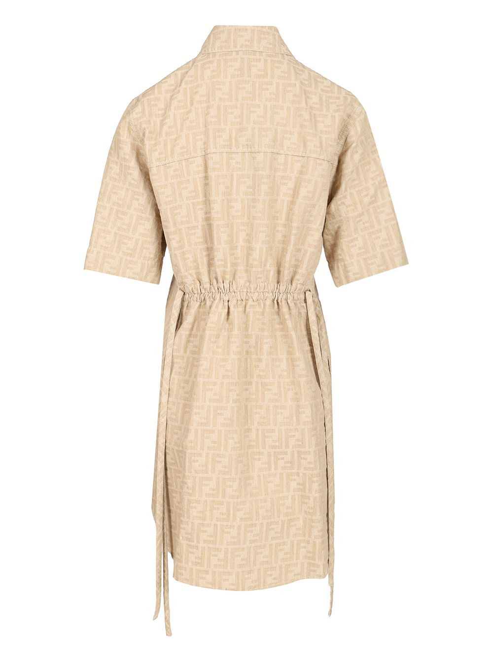 Ff Chambray Dress Dresses Beige - 2