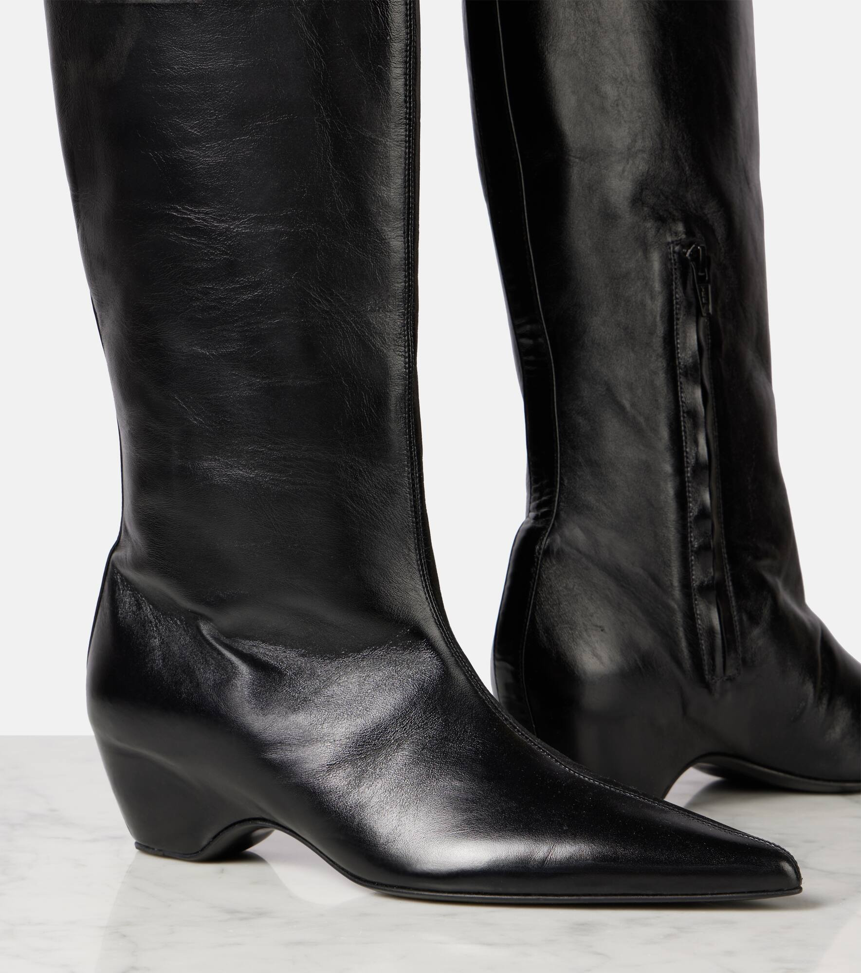 Sybil 40 leather knee-high boots - 5