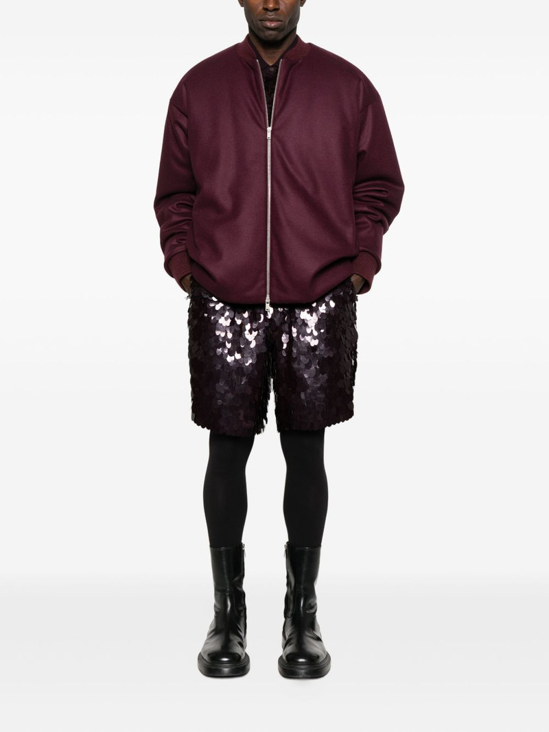 Jil Sander zip-up wool bomber jacket outlook