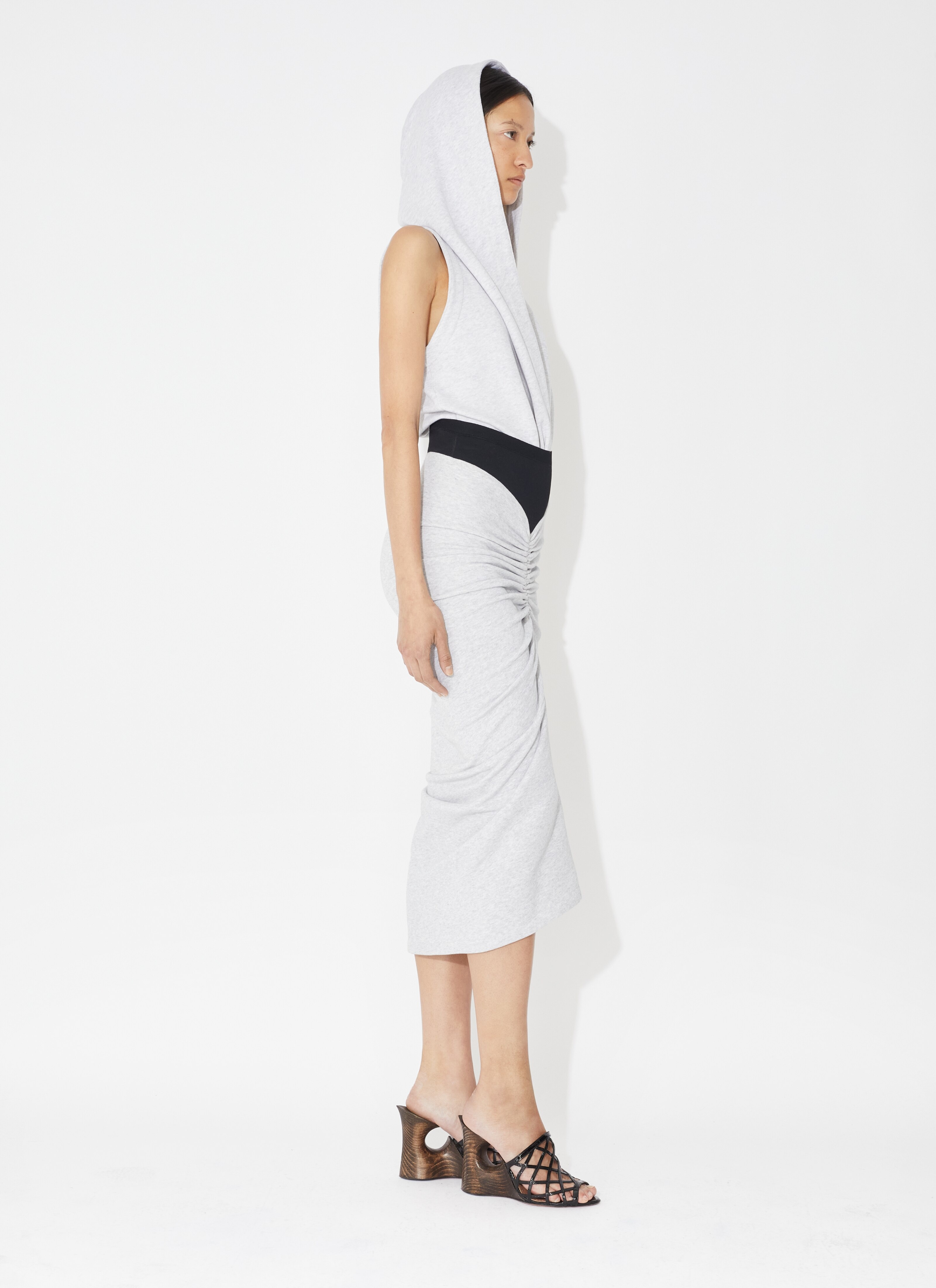 DRAPED FLEECE SKIRT - 4