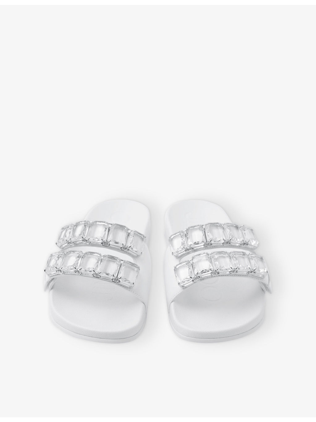 Fitz Crystal-Embellished Strap Leather Sandals - 2