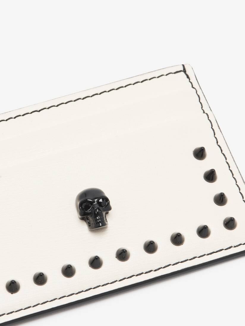 Women's Skull Card Holder in Soft Ivory - 4