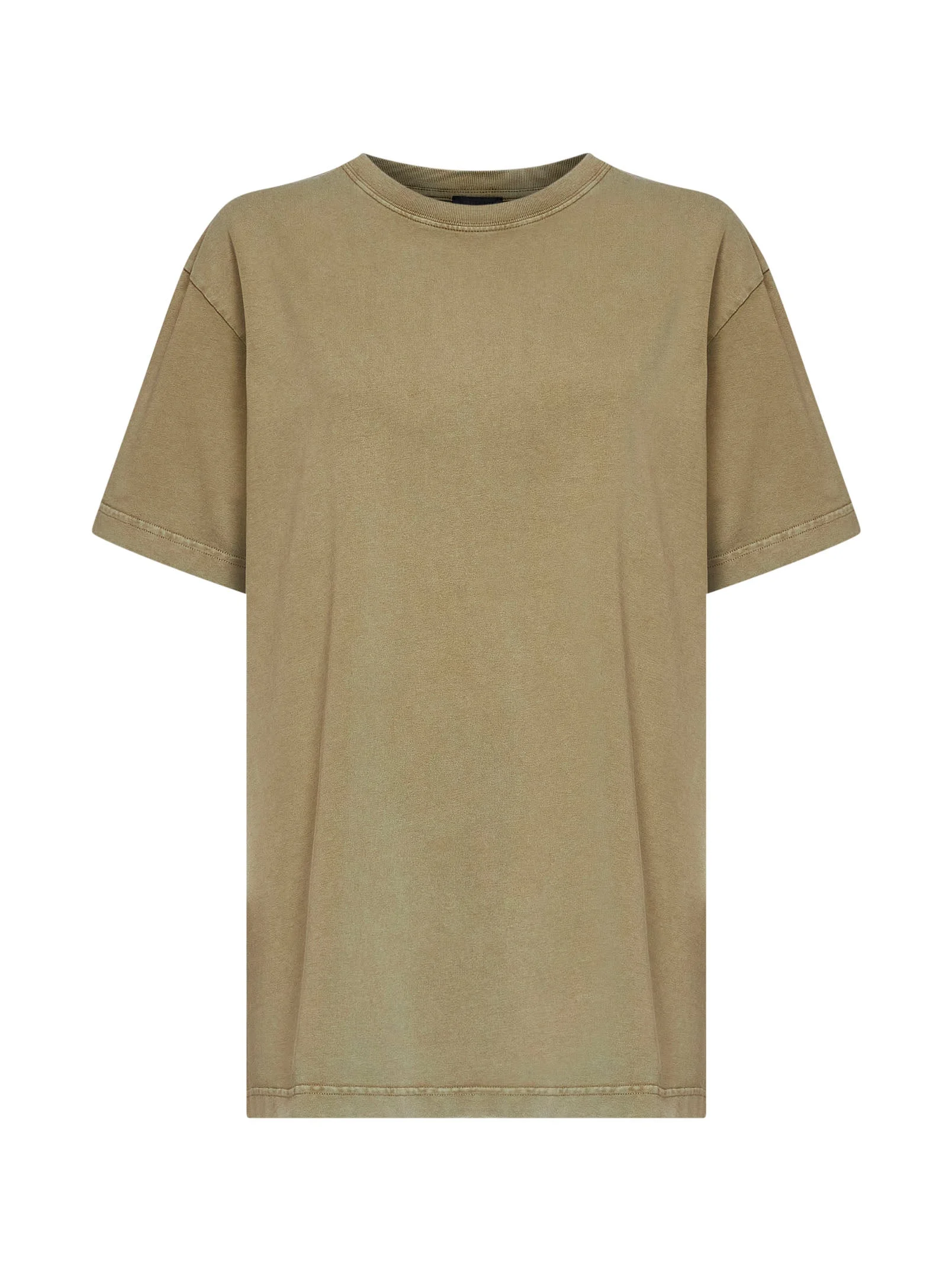 Khaki cotton jersey logo T-shirt - 1