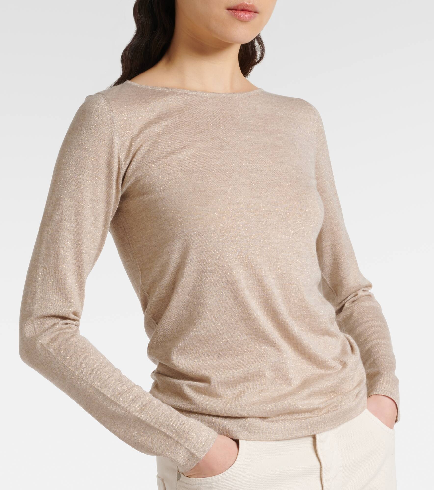Cashmere and silk-blend sweater - 4