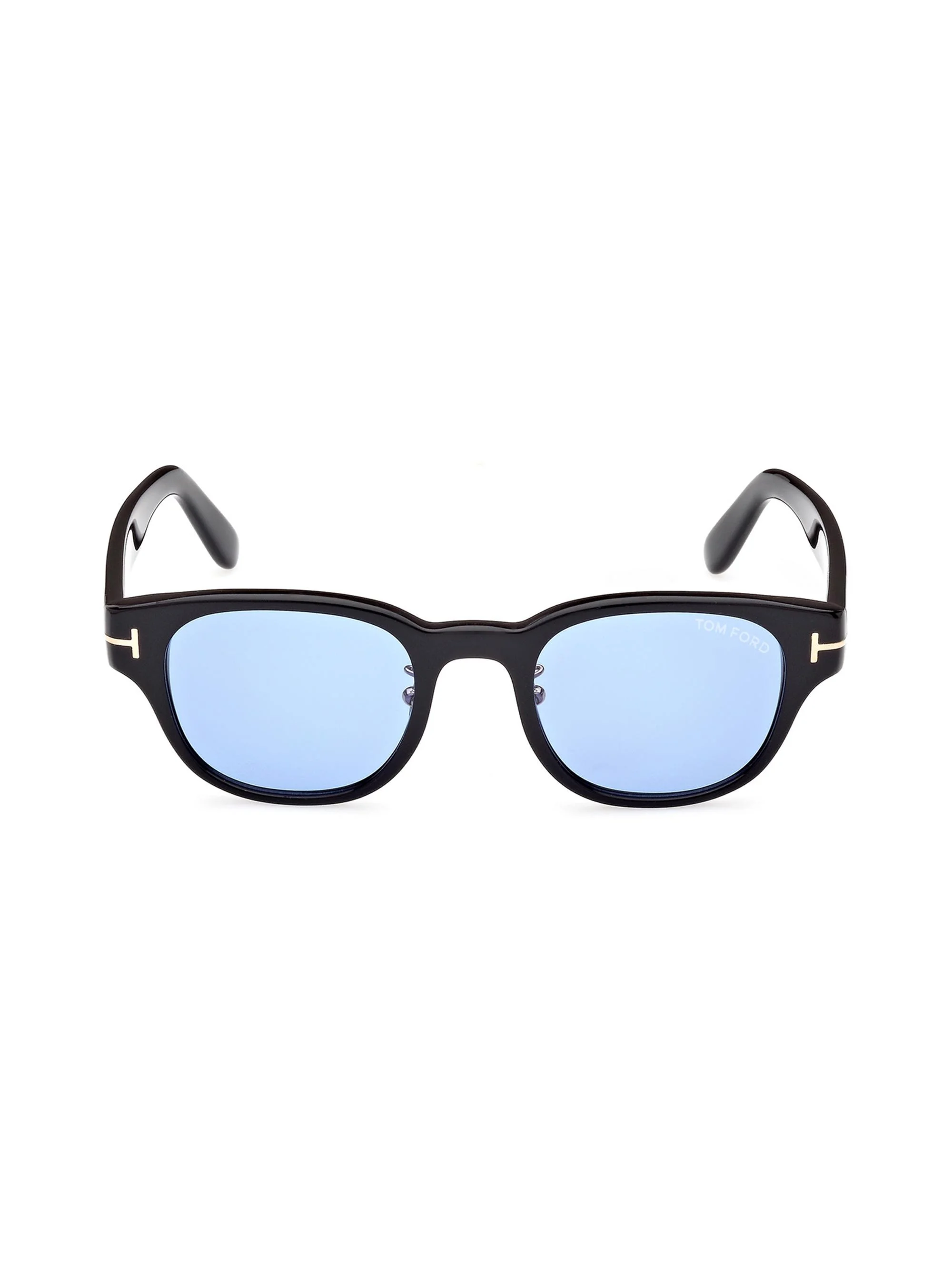 Men's 48MM Acetate Square Sunglasses - Shiny Black Blue - 1