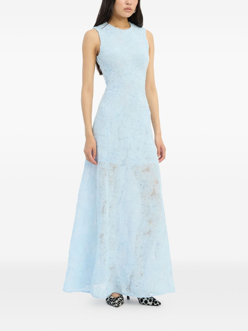 ROTATE floral-mesh maxi dress outlook
