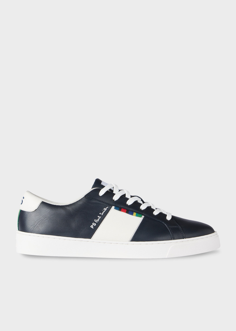 Navy Leather 'Beech' Trainers 1