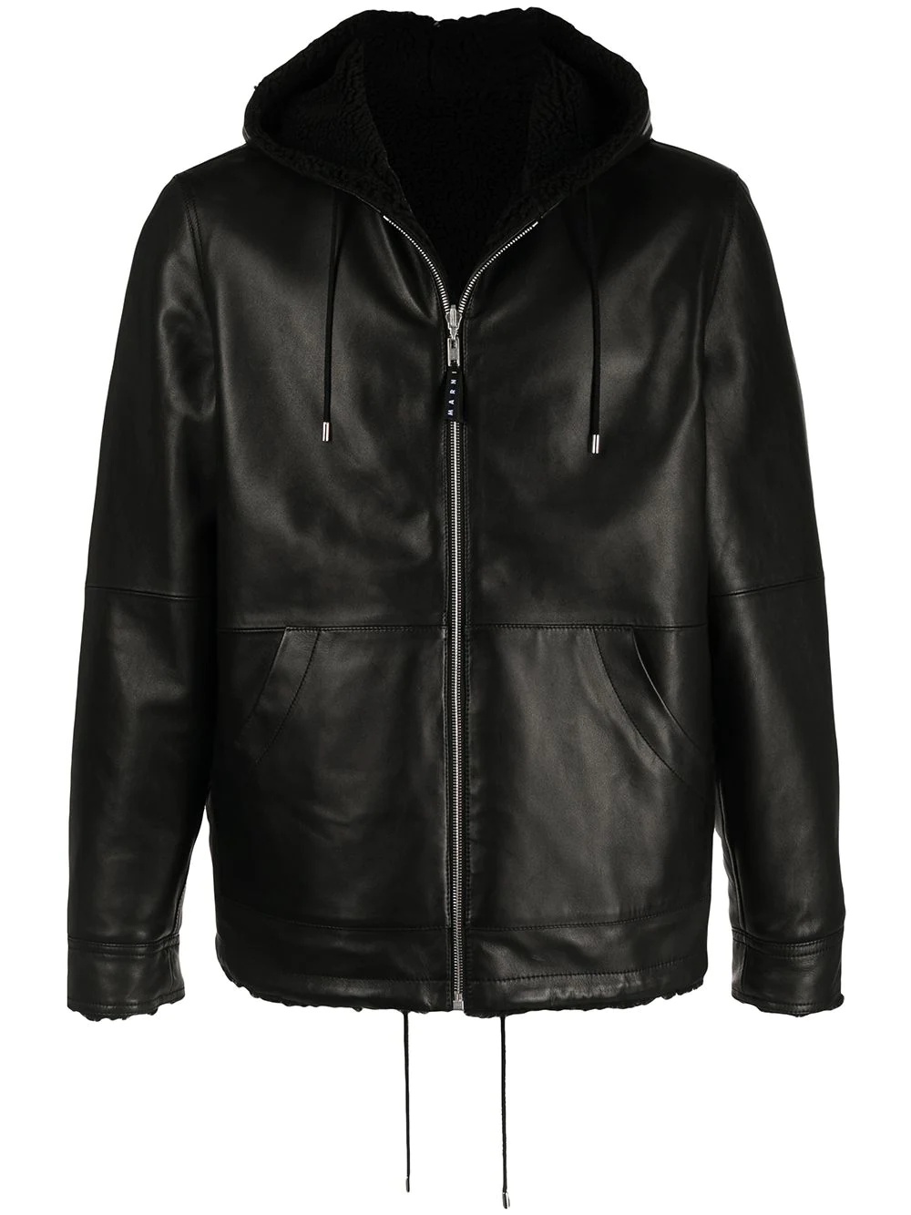 reversible leather jacket - 1