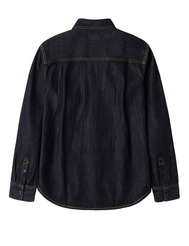 EVISU Seagull Embroidery Regular Fit Denim Long-sleeve Shirt outlook