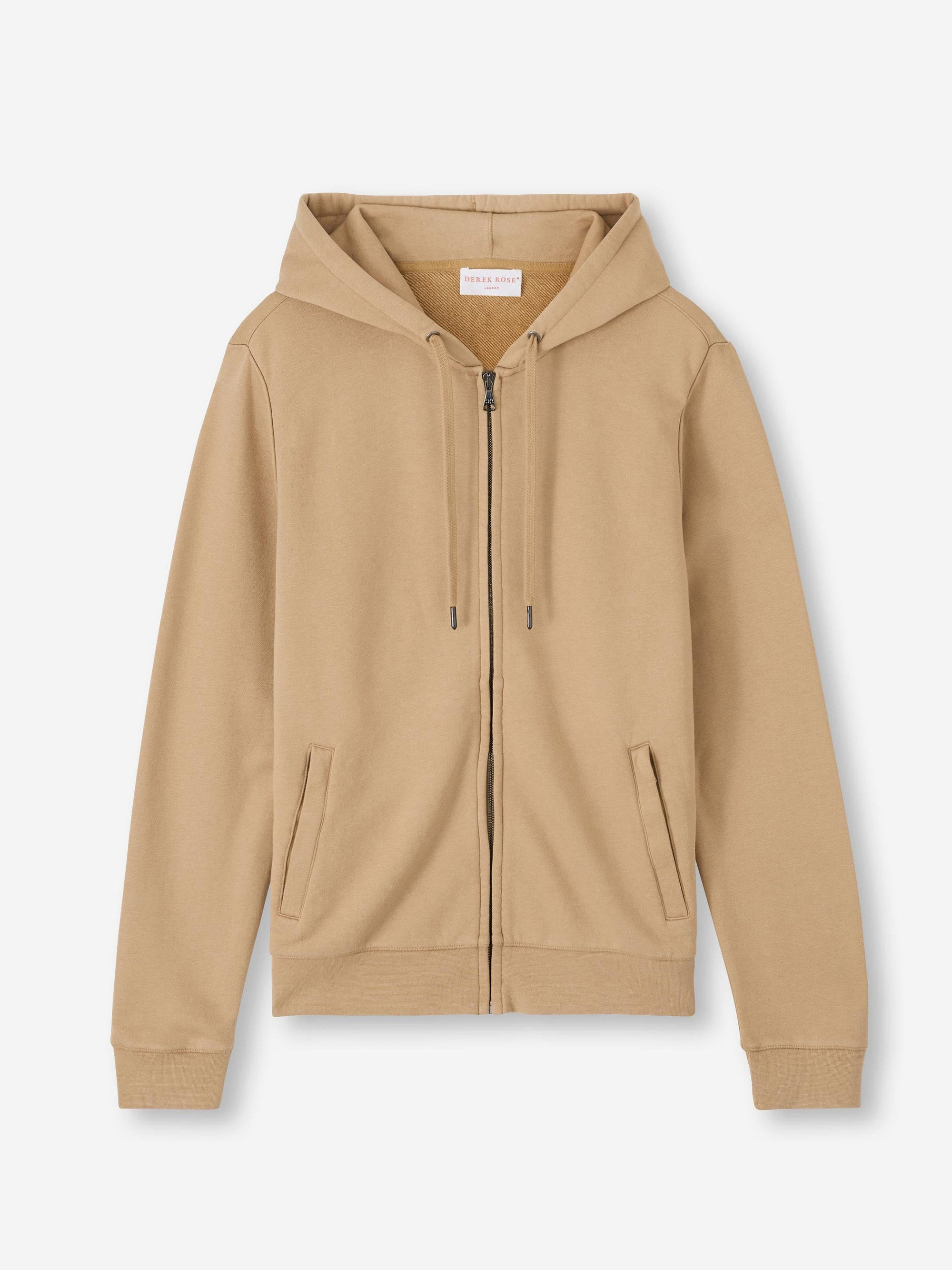 Men's Hoodie Quinn Cotton Modal Camel - 2