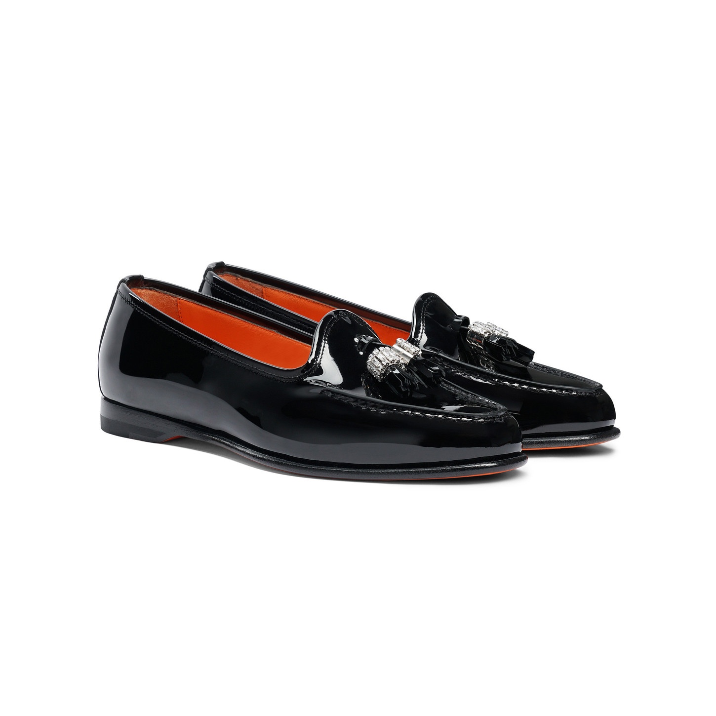 Women's black patent leather Andrea loafer - 3