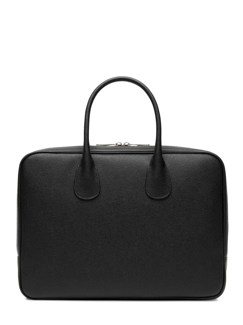 My Logo leather briefcase w/ zip - 5