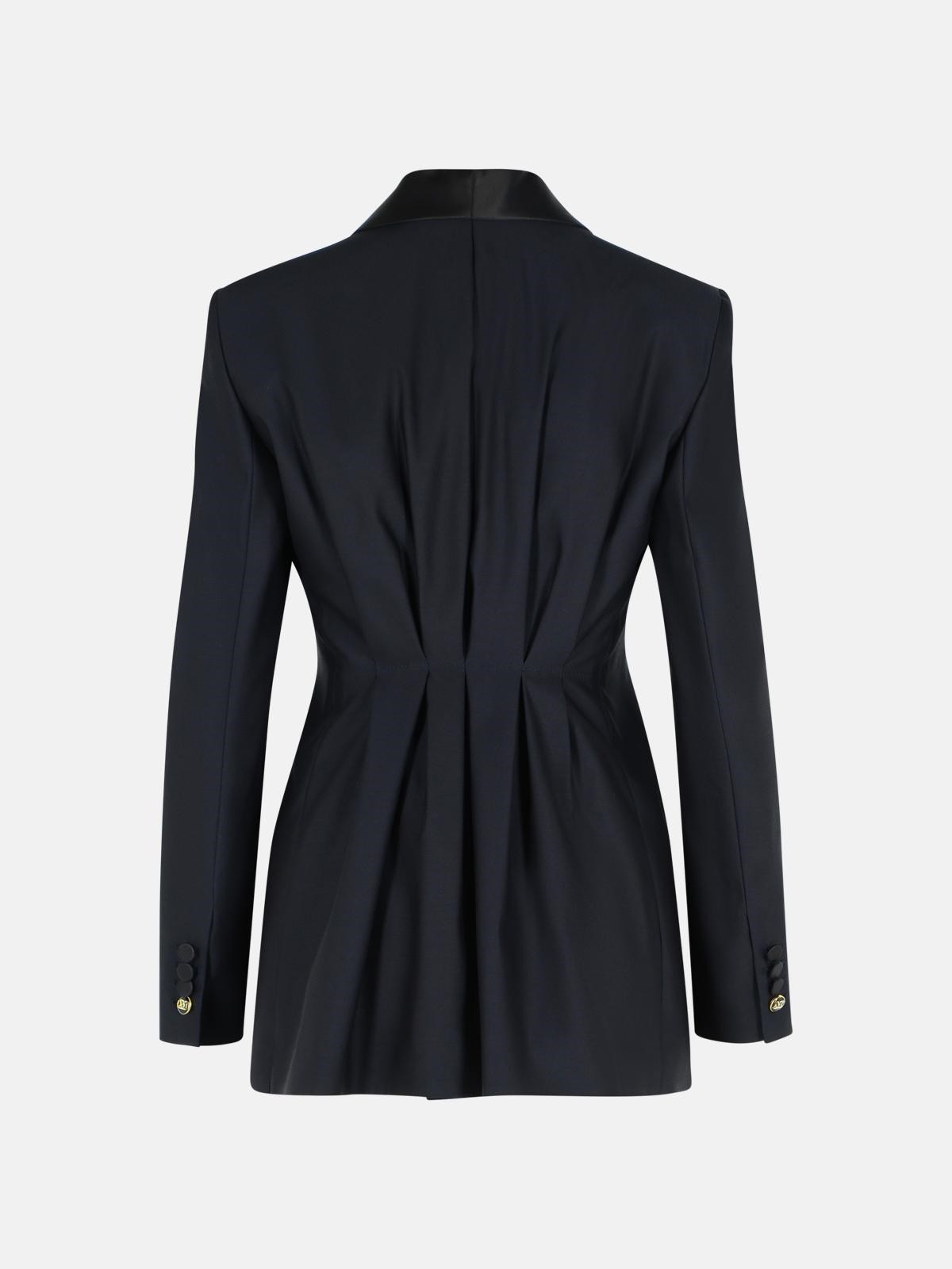 'ANDINA' BLAZER IN BLUE VIRGIN WOOL BLEND - 3