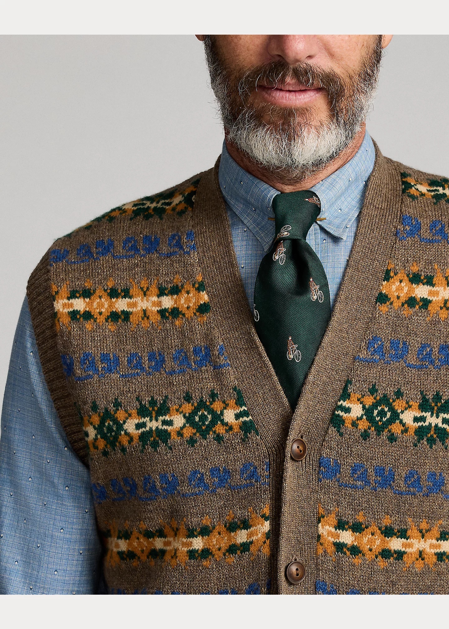 Fair Isle Wool-Blend Sweater Vest - 5