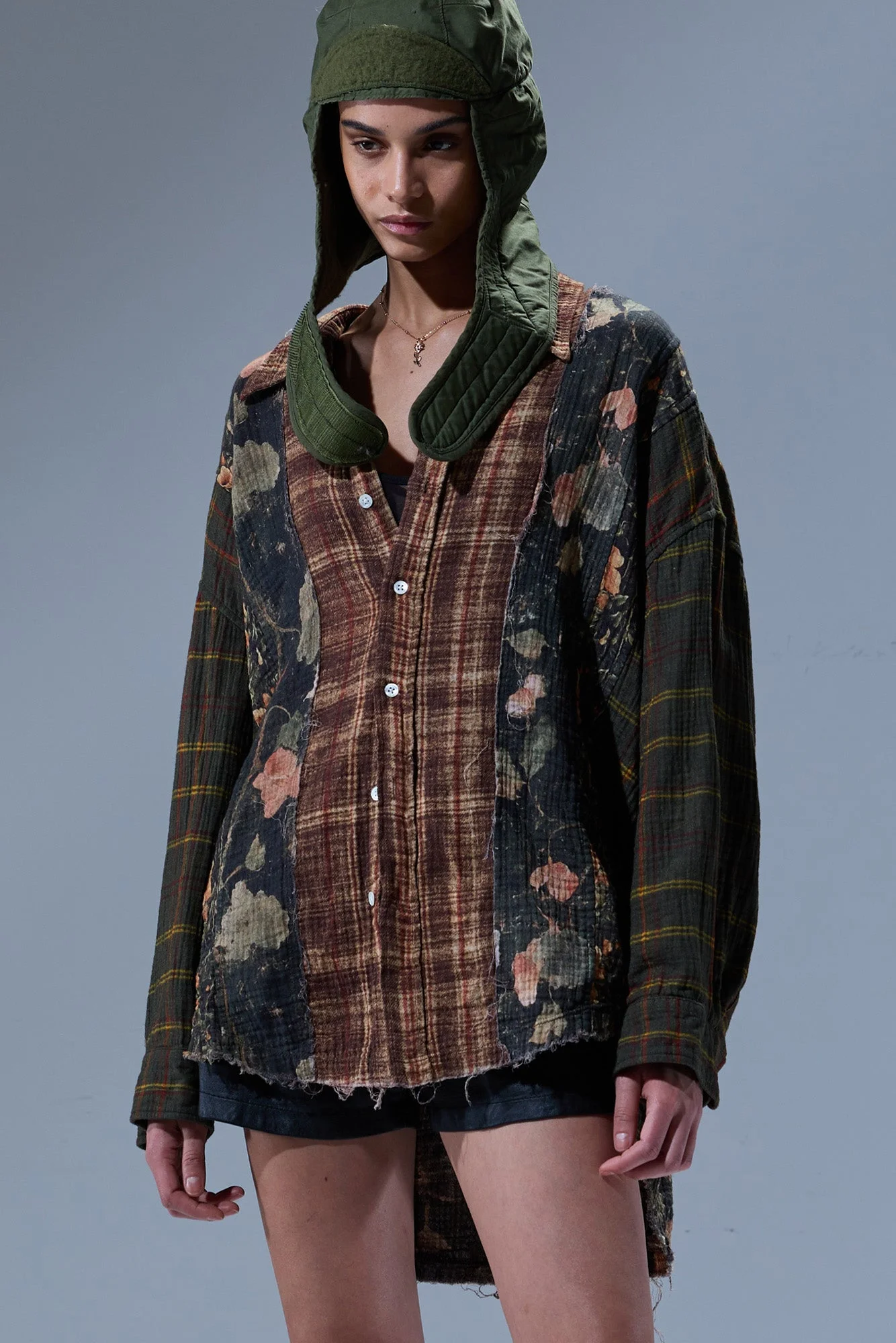 MULTI-STRIP DROP NECK SHIRT - 1