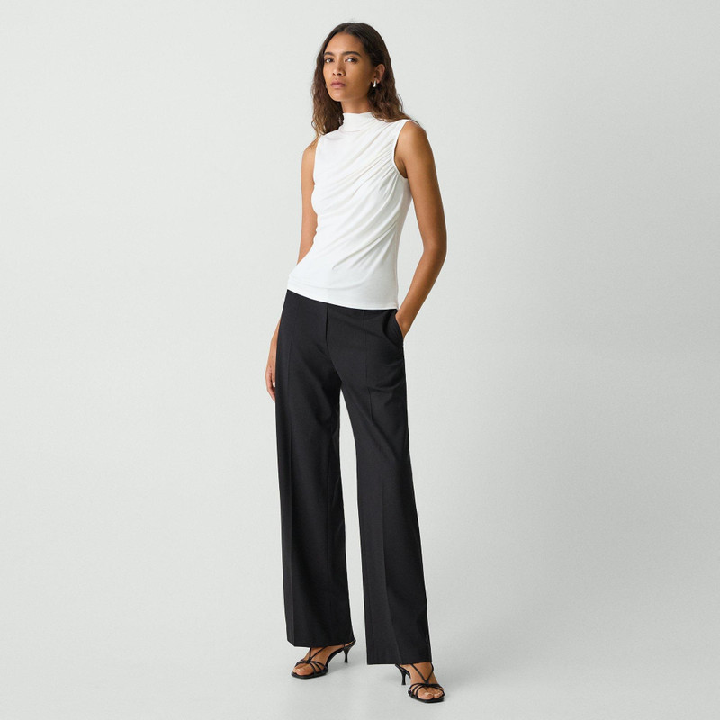 Theory Draped Sleeveless Top in Ribbed Viscose outlook