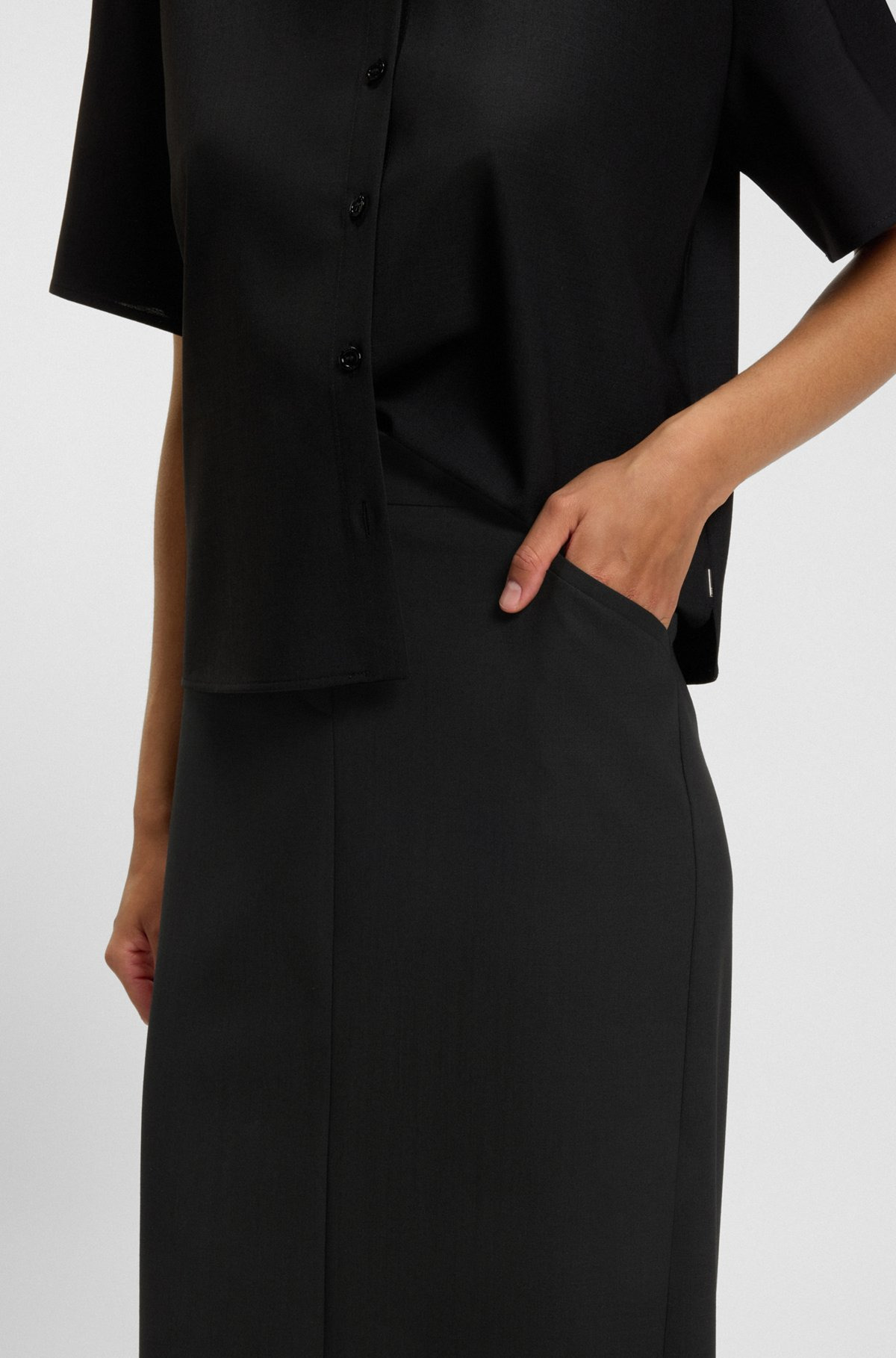 PENCIL SKIRT IN WOOL - 5