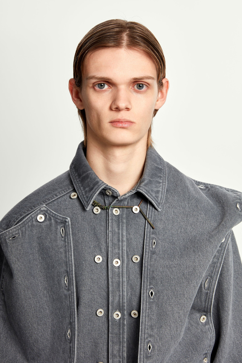 Classic Button Panel Denim Shirt 3