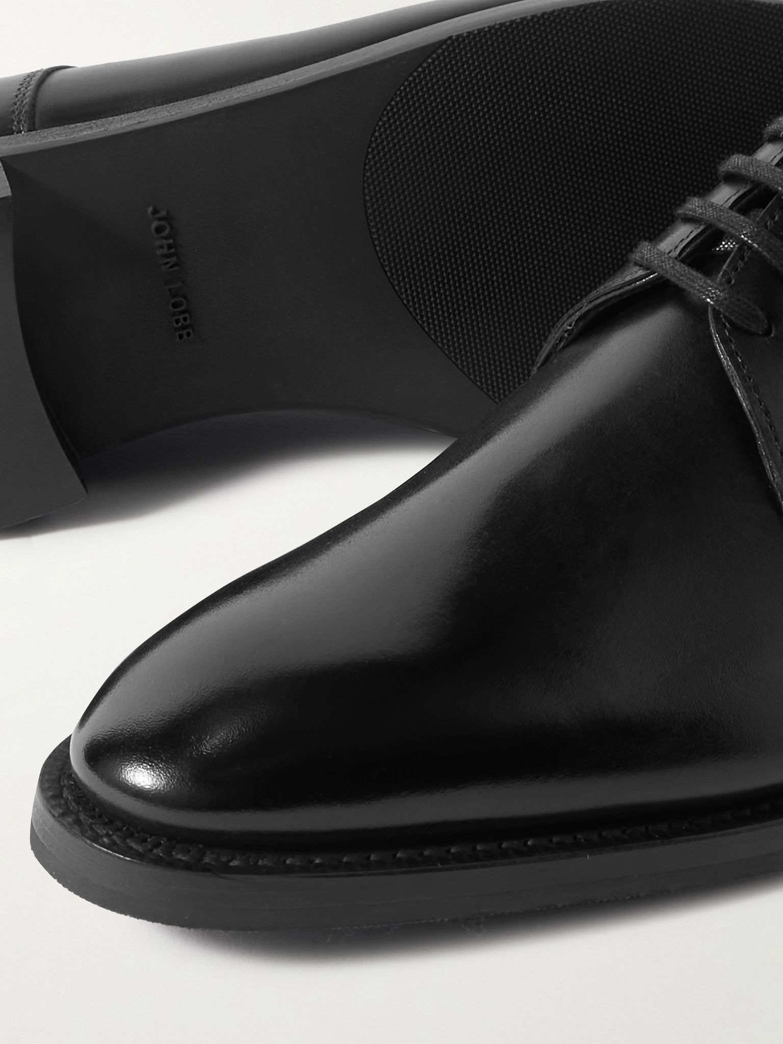 Tenby Leather Derby Shoes Black - 4