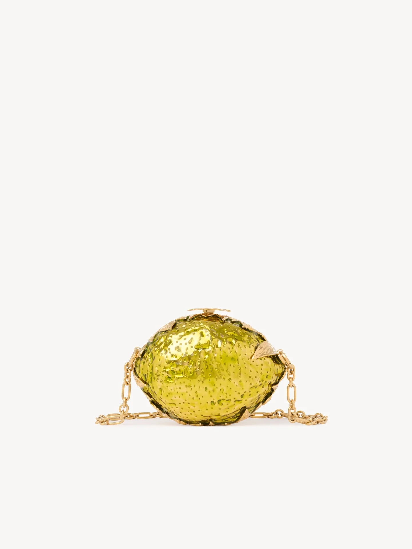 CHLOÉ TROPICUS LEMON MINAUDIÈRE IN BRASS - 1