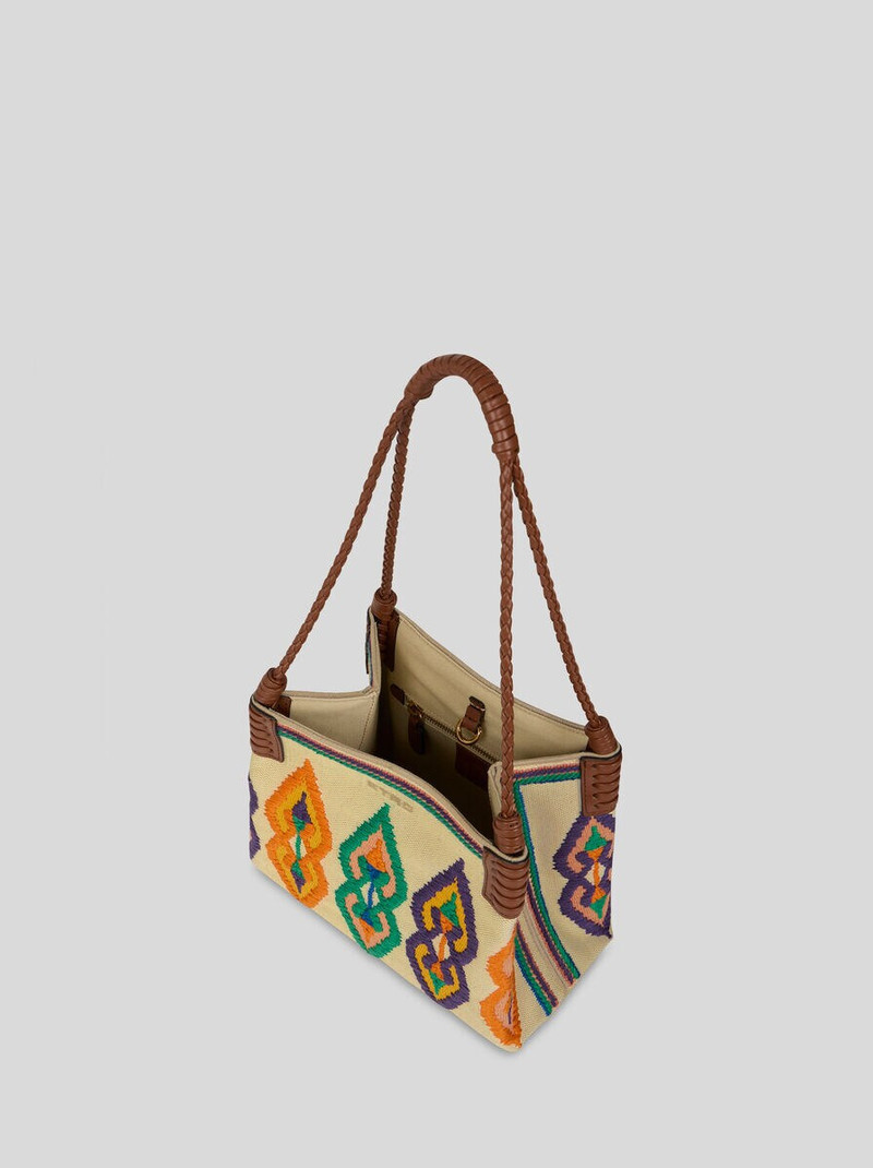 SMALL CANVAS LIBRA TOTE BAG WITH EMBROIDERY 4