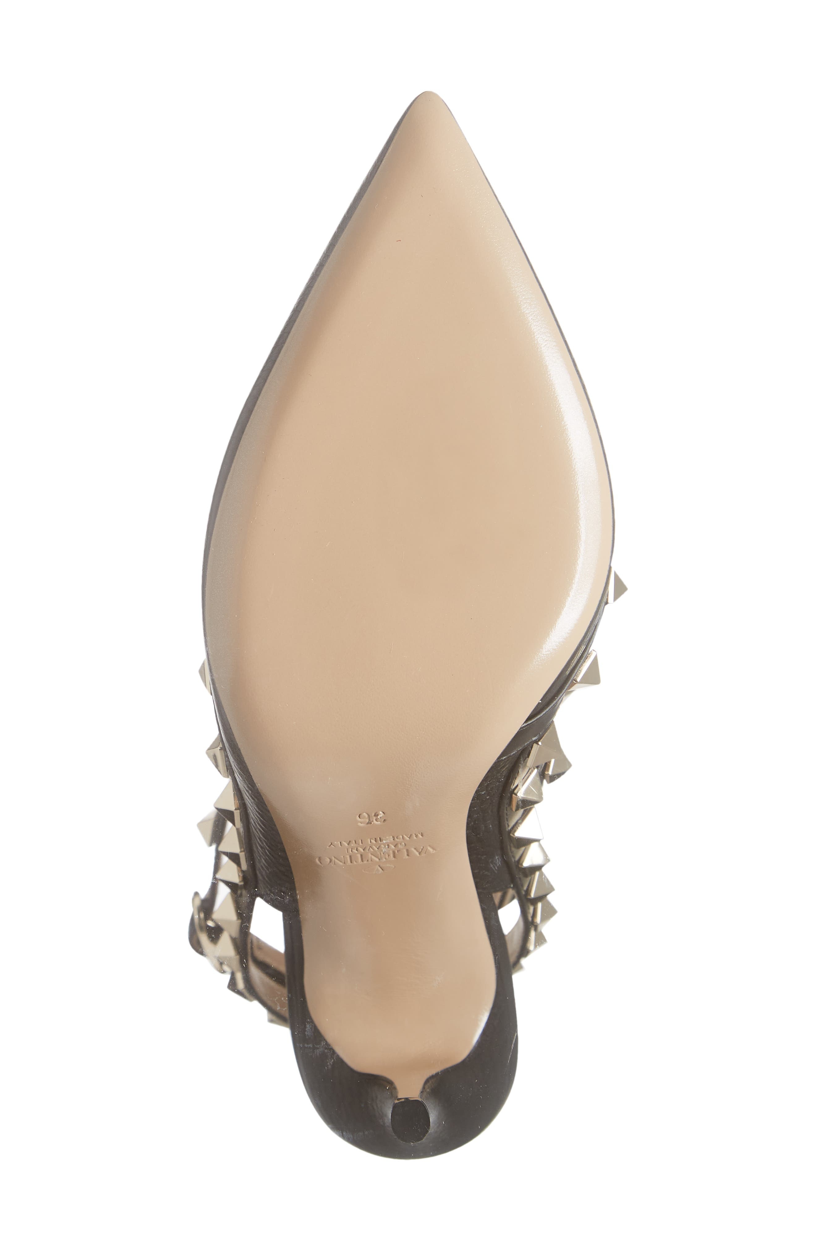 Valentino Garavani Rockstud Ankle Strap Pump in 0No Nero at Nordstrom - 6