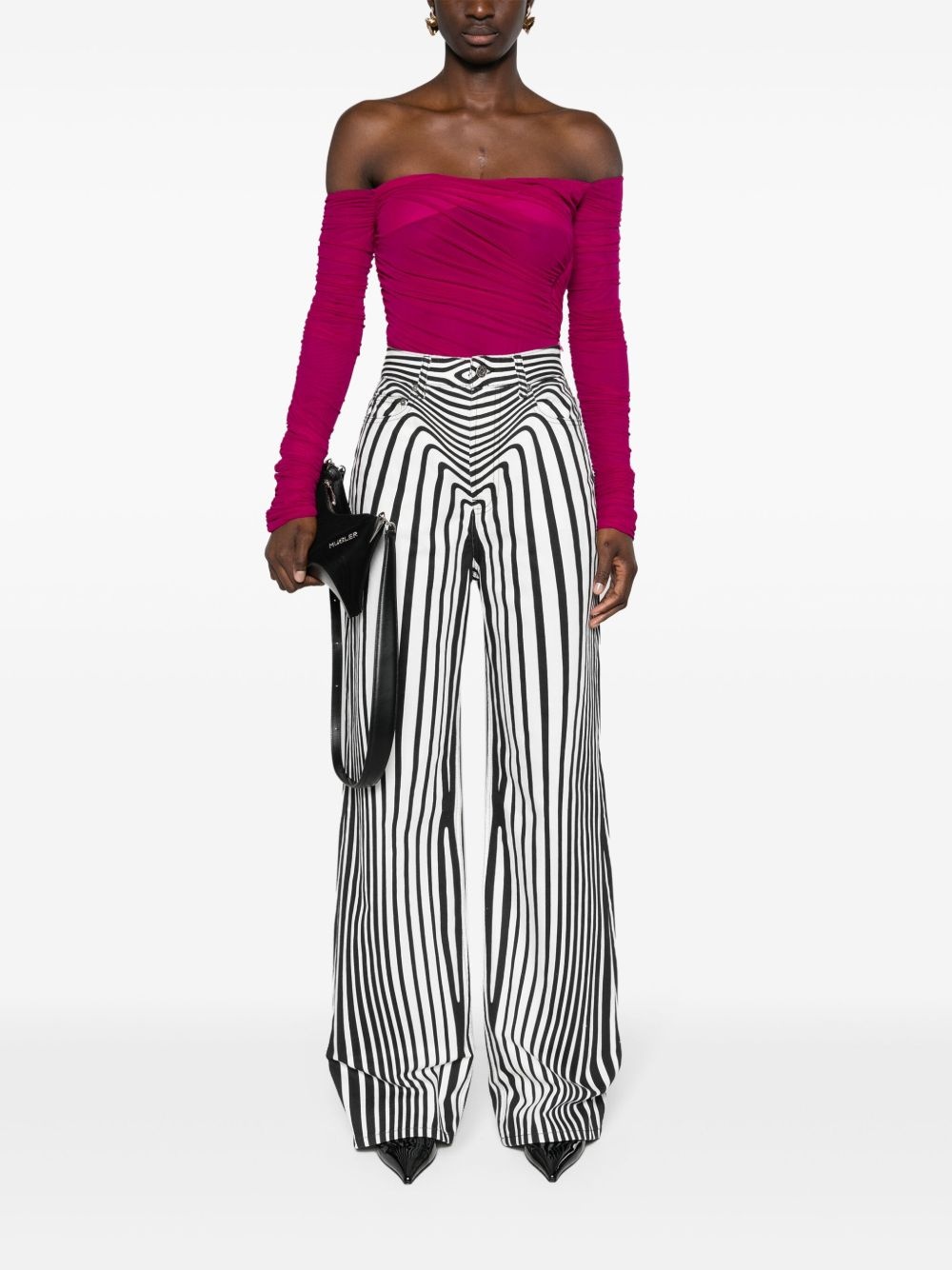 off-shoulder ruched bodysuit - 2