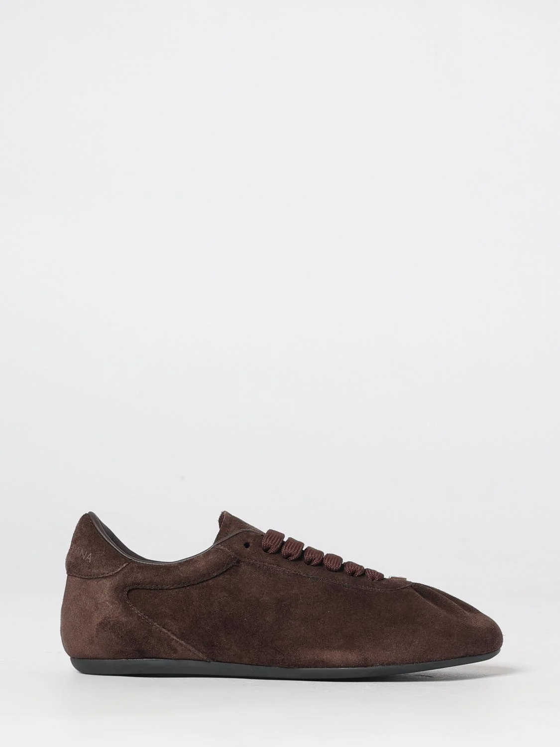 DOLCE & GABBANA Suede Low-Top Sneakers with Embossed Logo - 1
