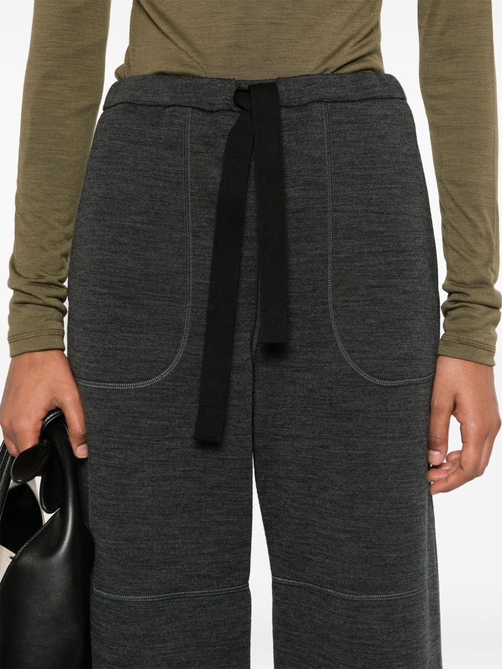 mélange-effect track trousers - 5