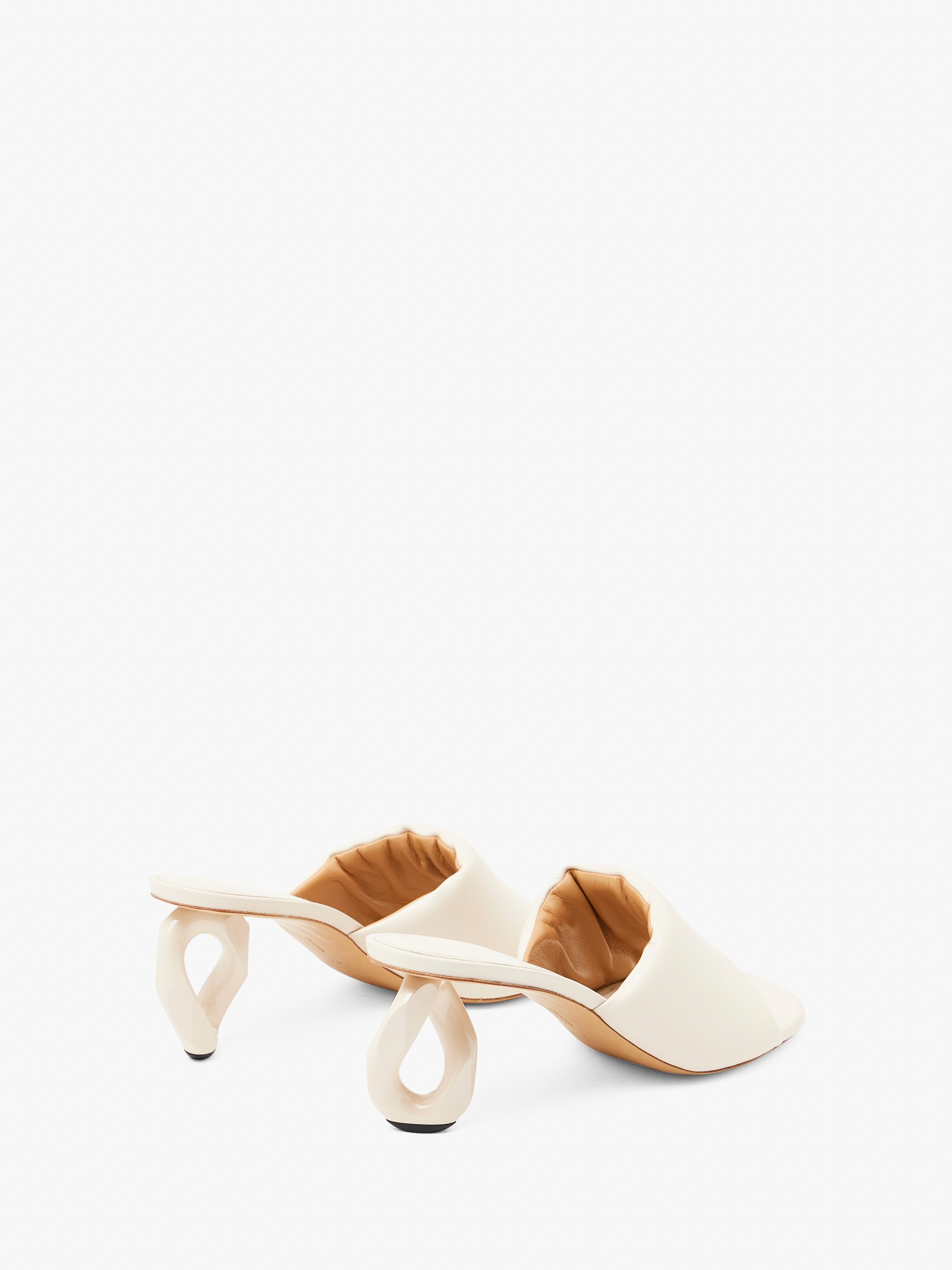 CHAIN LOAFER LEATHER MULES - 3