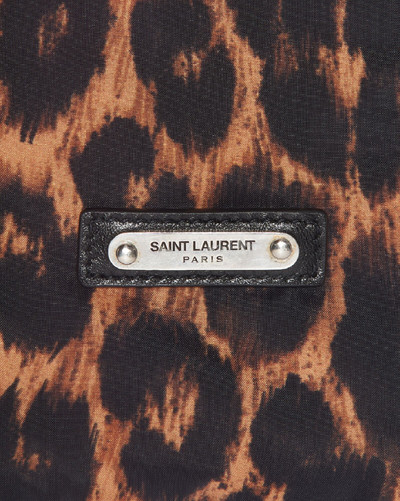 SAINT LAURENT leopard-print puffer scarf in nylon outlook