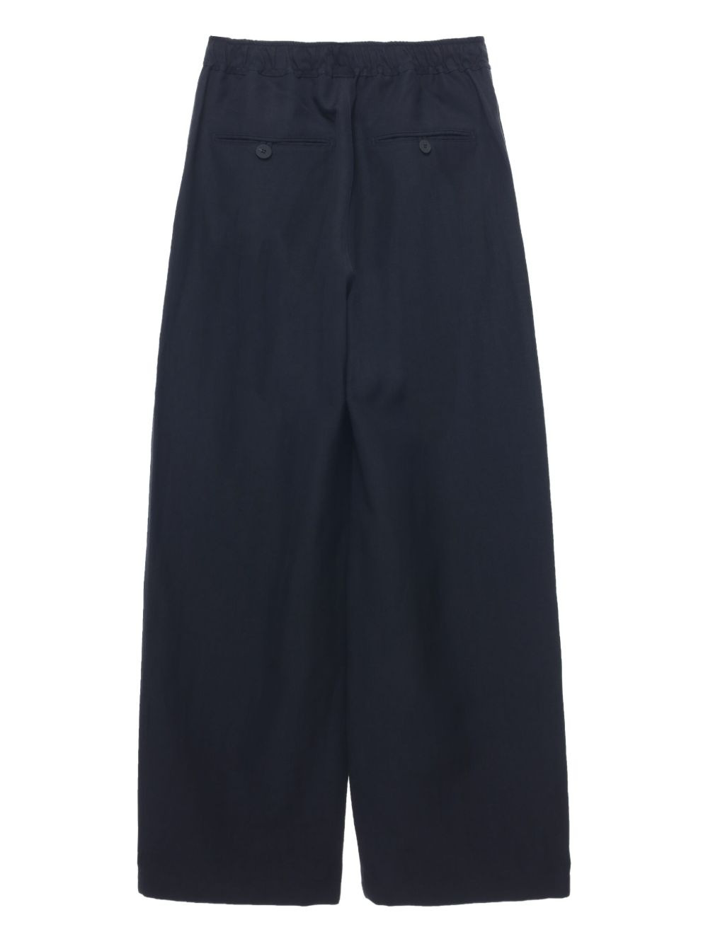 drawstring linen-blend trousers - 5