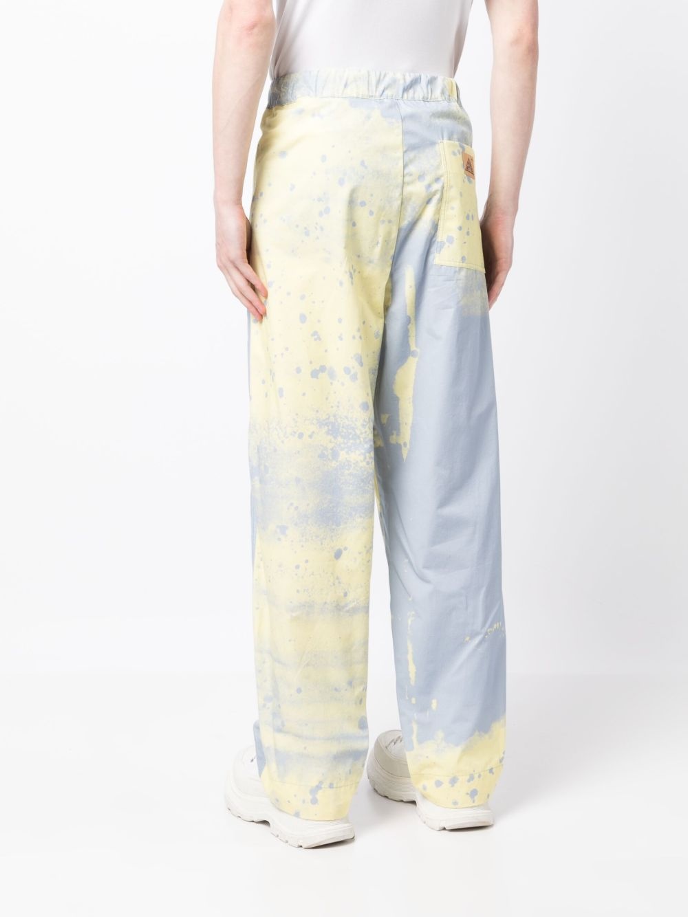 spray-paint straight-leg trousers - 4