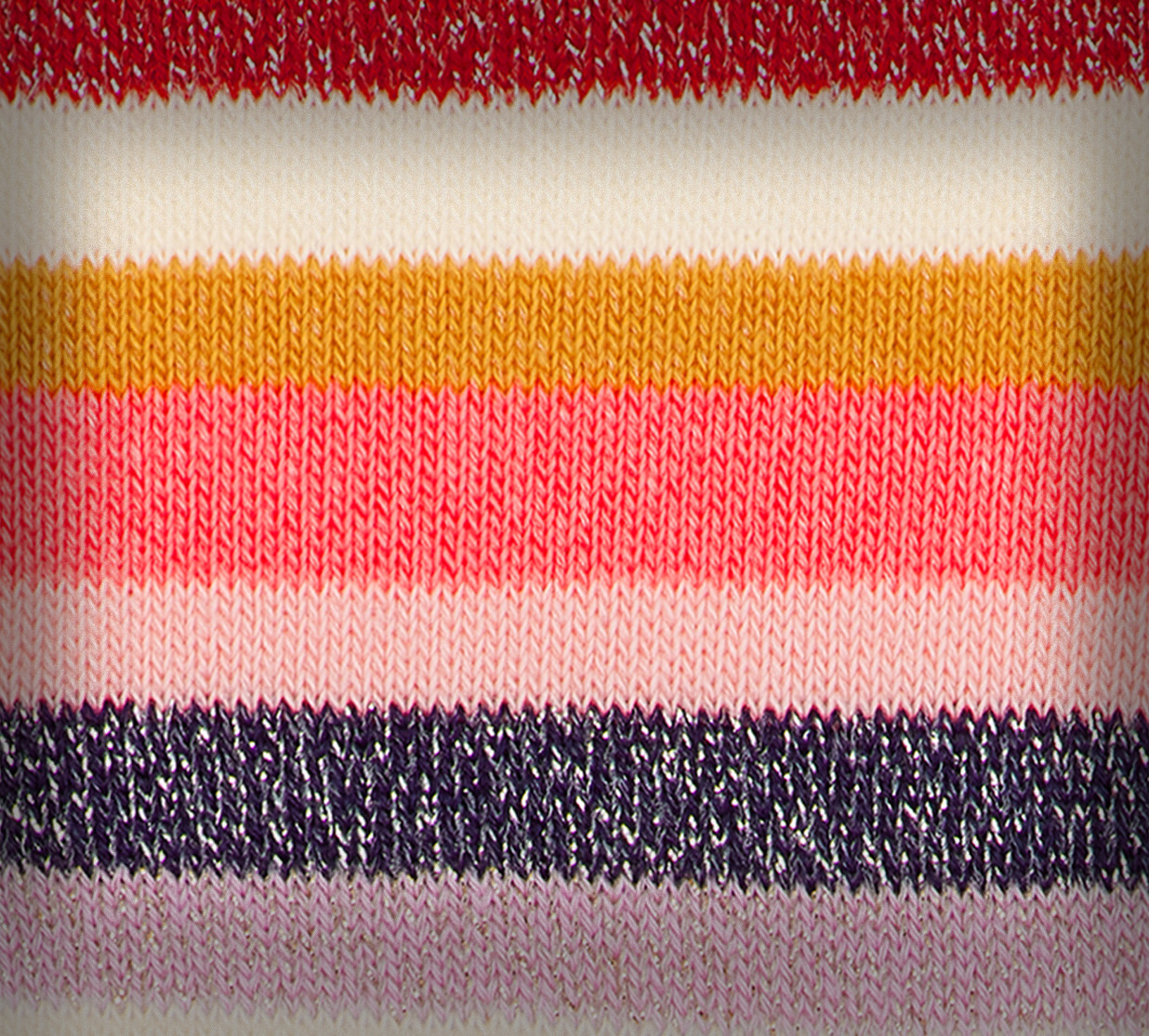Women's Ecru Glitter Stripe Socks - 4