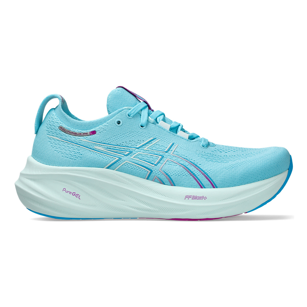 Asics Gel Nimbus 26 - Bright Cyan - Bold Magenta - 1