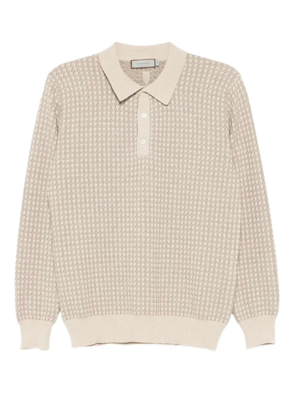 knitted polo shirt - 1