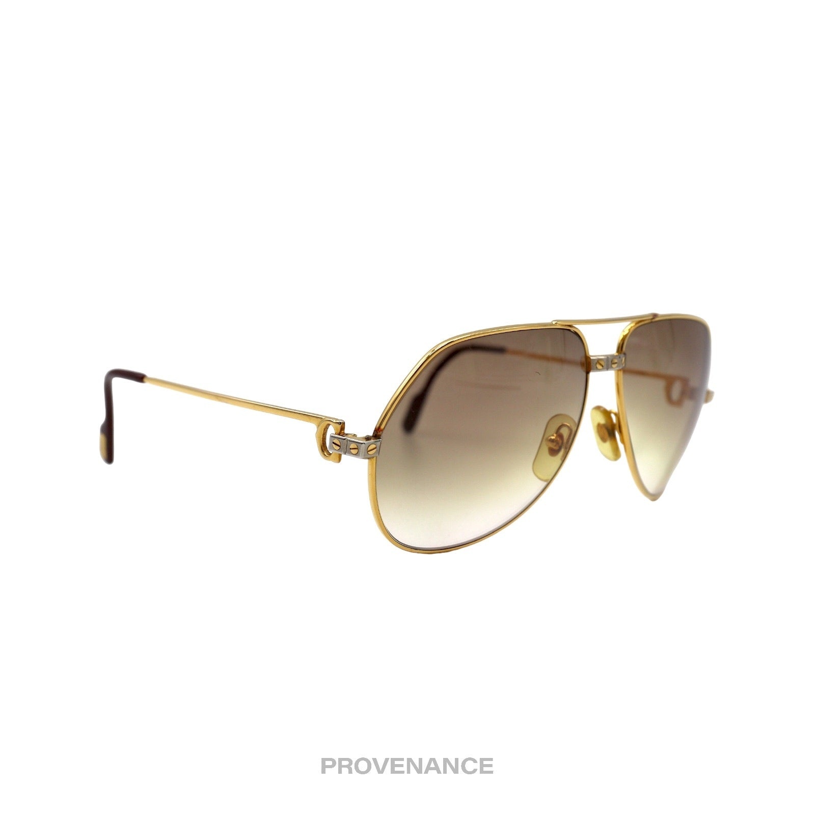 Cartier Vendome Santos Vintage Sunglasses - Gold Brown - 3