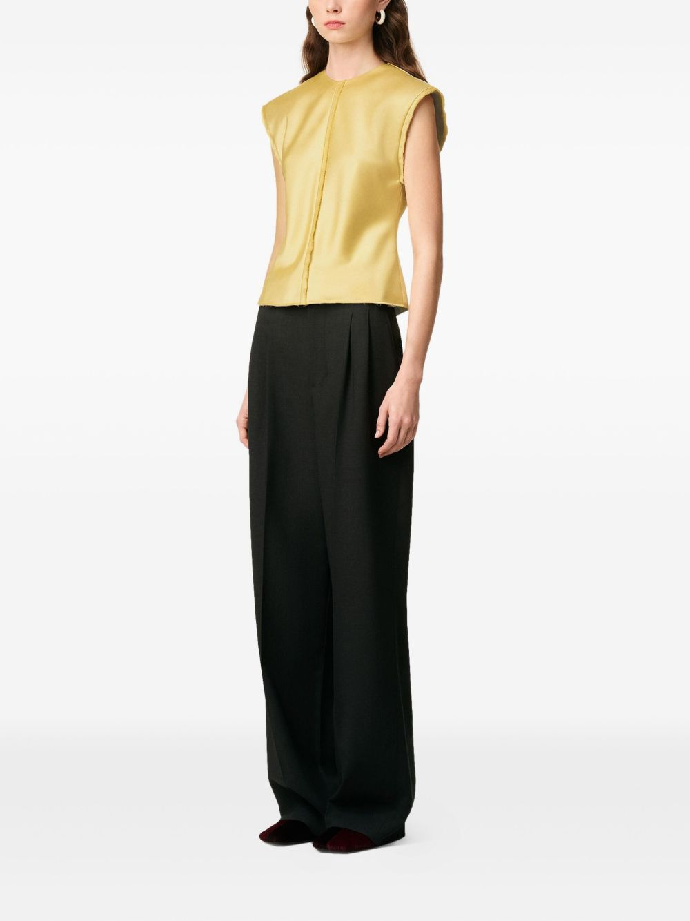 raw-edge sleeveless top - 3