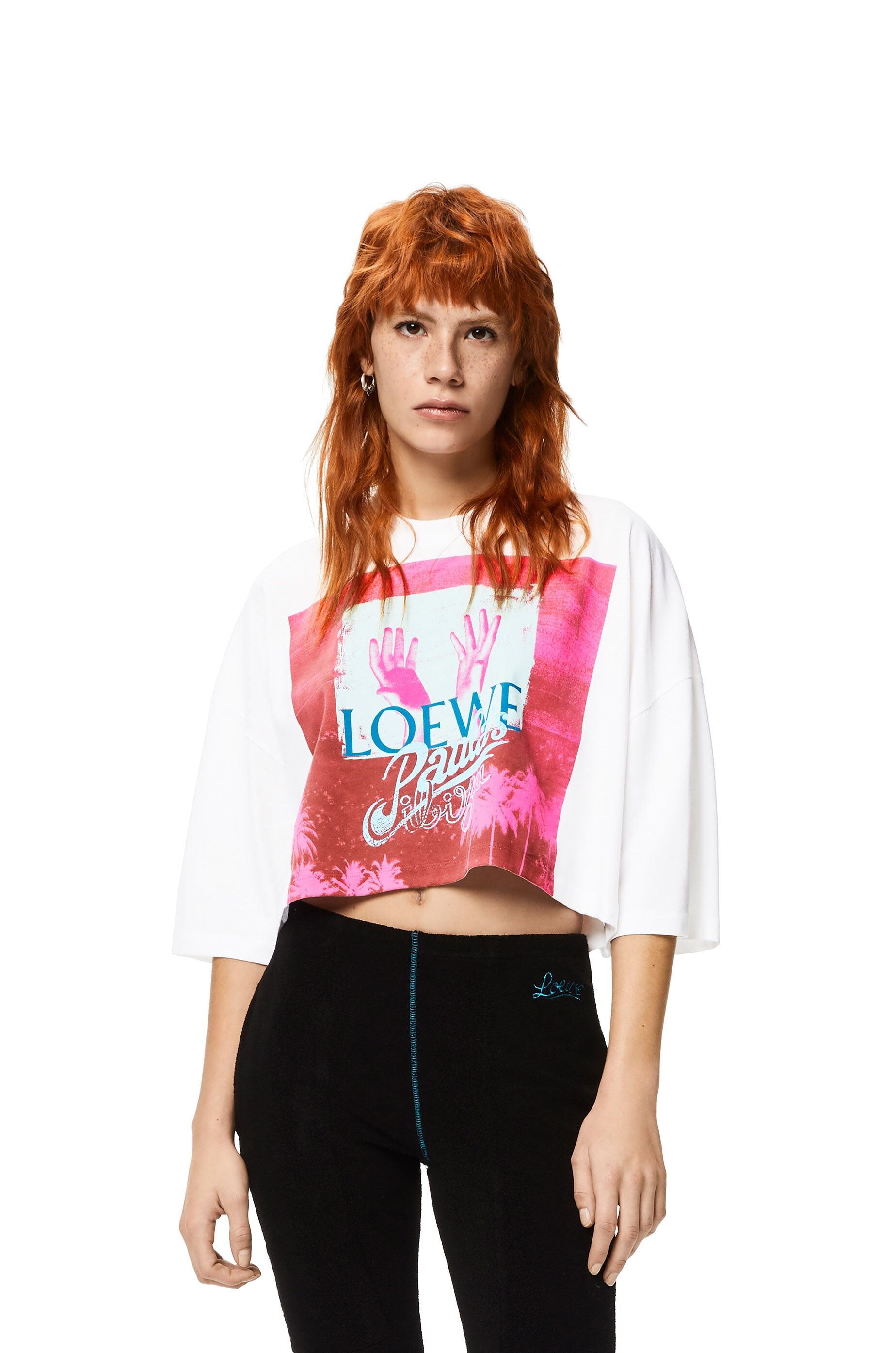 Palm cropped T-shirt in cotton - 3