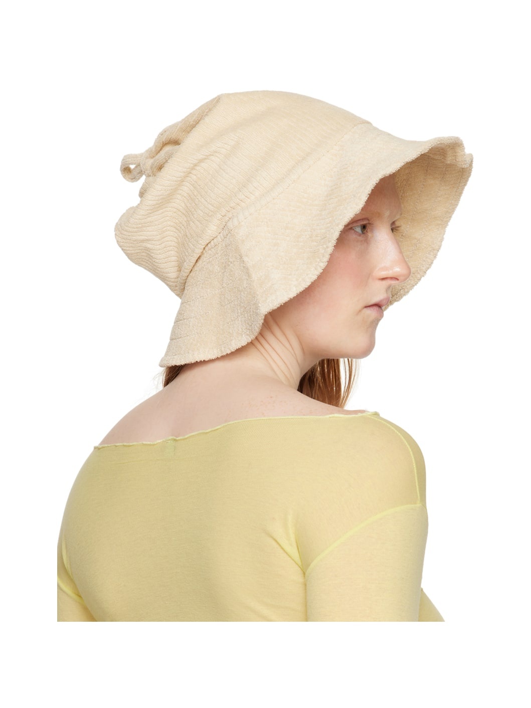 Beige Pose Bucket Hat - 3